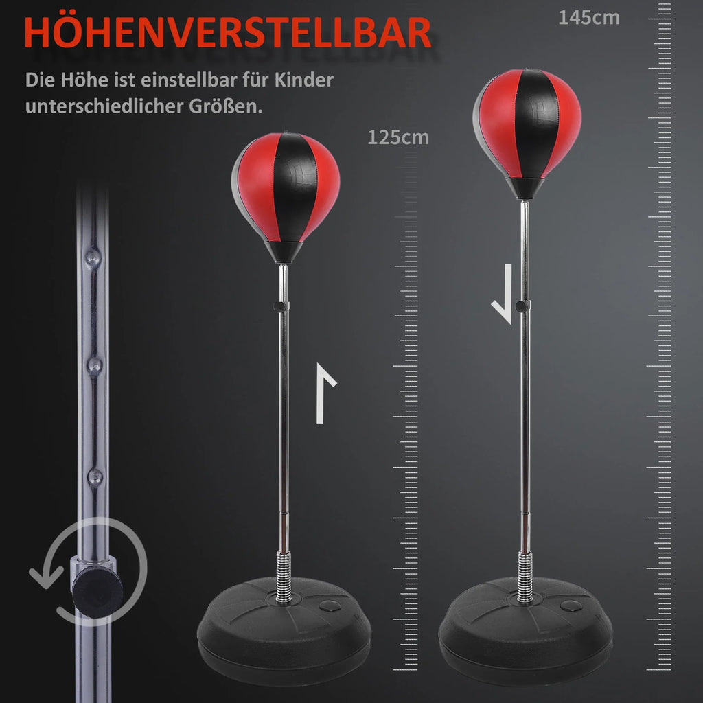 Set Punchingball HOMCOM regolabile in altezza incl. guantoni pompa