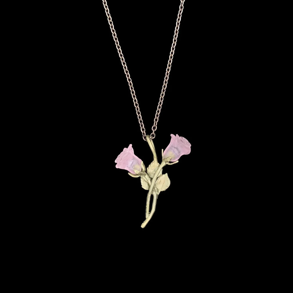 Collana Rosa con Ciondolo - Delicata