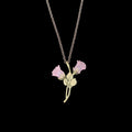 Collana Rosa con Ciondolo - Delicata