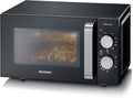 SEVERIN 2-in-1 Mikrowelle mit Grill 800 W, Grillofen mit 25 L Kapazitt und 9 Leistungsstufen, Mikrowelle mit Grillrost und Drehteller, silber, MW 7785