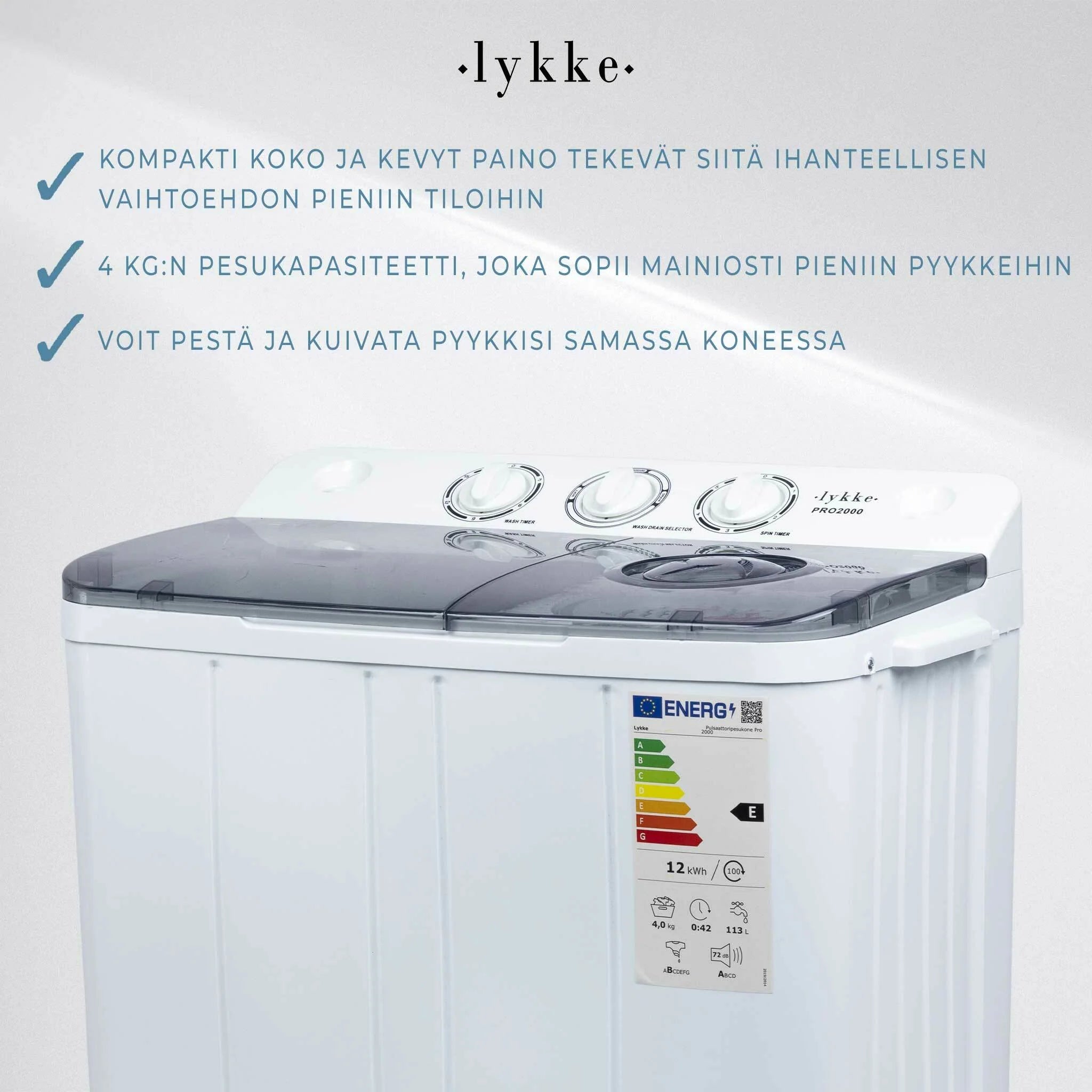 Lykke Mini-Waschmaschine Pro 2000