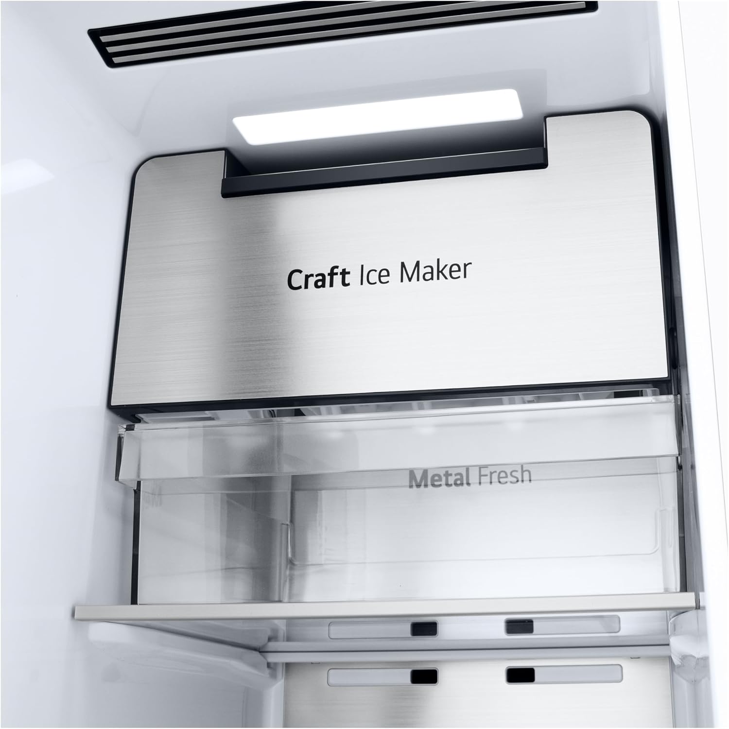 LG GSGV81PYLL Frigorifero Side by Side, Classe E, 635 L, Instaview, Frigorifero con congelatore, Dispenser ghiaccio, ghiaccio tritato, acqua, Total NoFrost, Smart Inverter Compressor, Wi-Fi