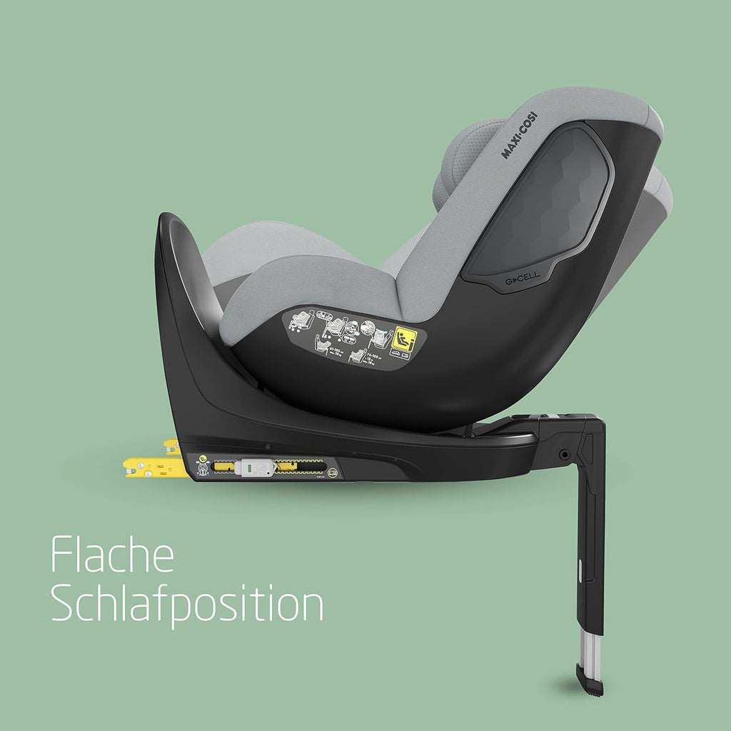 Maxi-Cosi Mica 360 S, Autositz 360 Grad drehbar, 3 Monate– 4 Jahre (61–105 cm), i-Size Baby Autositz, FlexiSpin Drehung, 5 Liegepositionen, G-CELL Schutz, Easy-in Gurthaken, Tonal Graphite