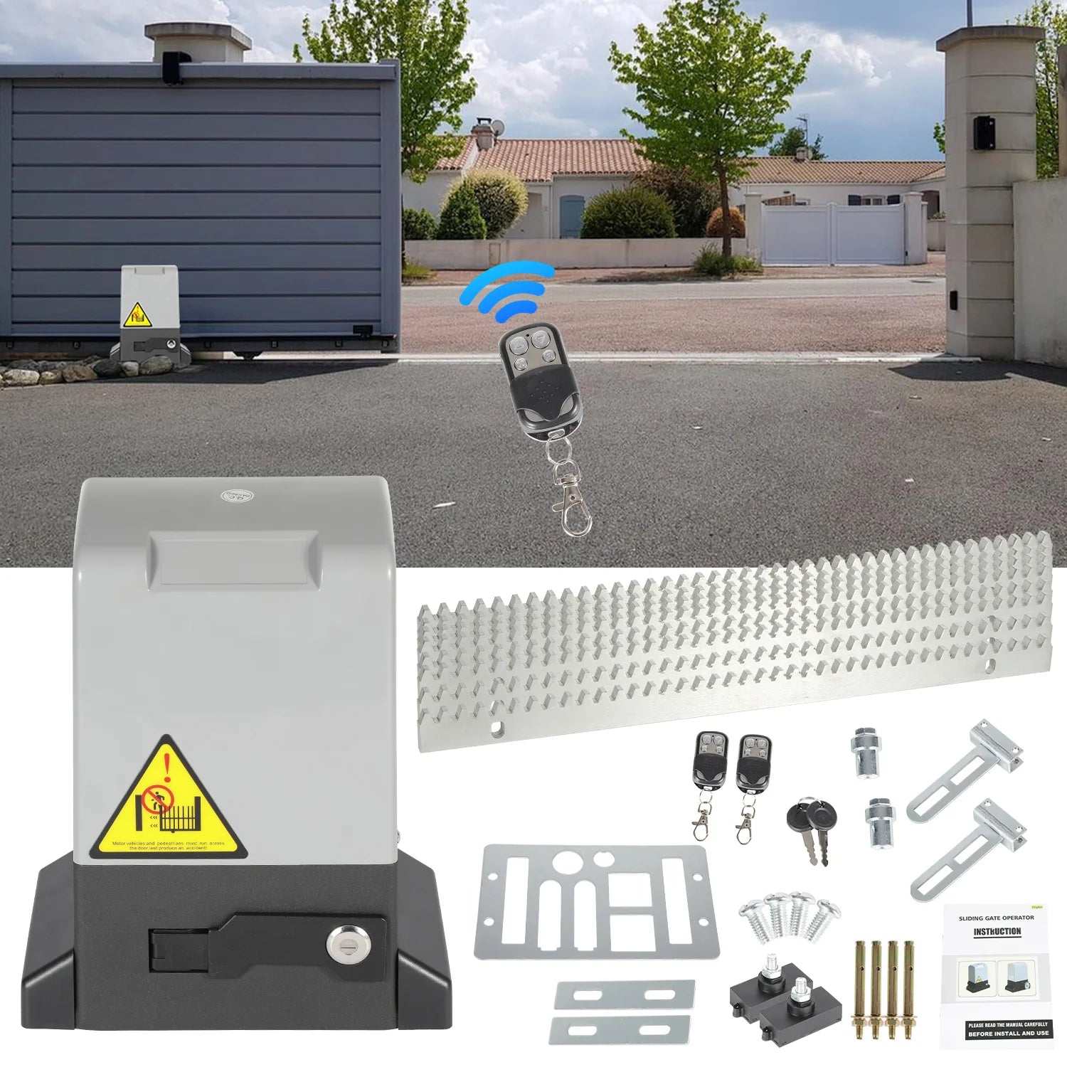 Sonnewelt - Apriporta Automatico per Cancello Scorrevole da 370W/550W/750W