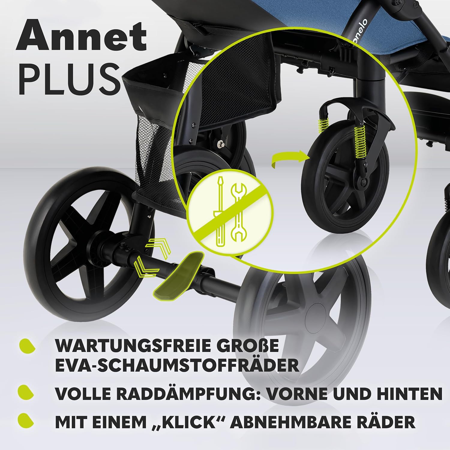 LIONELO Annet Buggy fino a 22 kg con funzione reclinabile, passeggino compatto richiudibile con accessori, ruote in schiuma EVA, zanzariera, coprigambe, portabevande, cestino (Golden Moments, Tour)