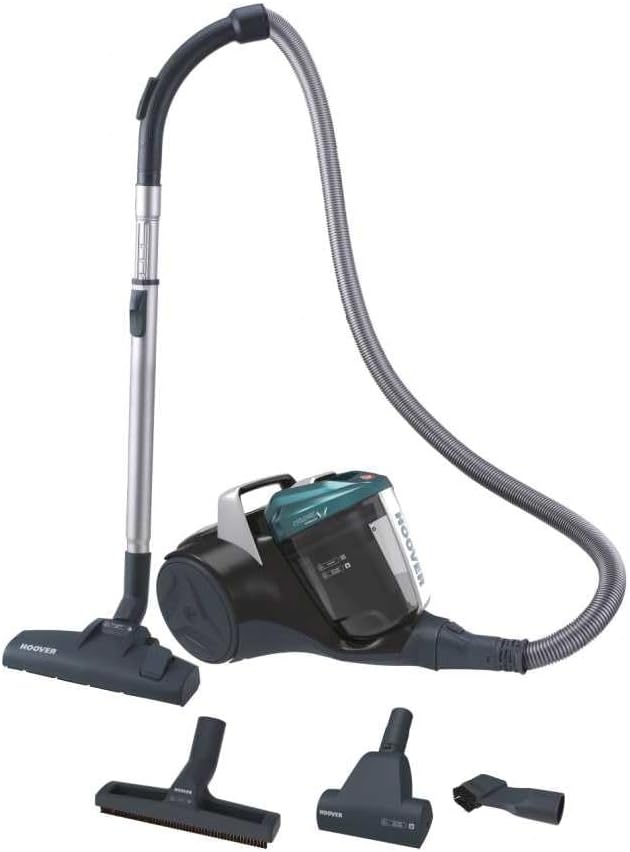 Hoover Aspirapolvere per Peli di Animali Domestici BREEZE PET con Bocchetta per Animali Domestici I Aspirapolvere senza sacco per peli di cane e gatto I Con asta regolabile, filtro EPA, cavo da 5 m con avvolgimento automatico e impugnatura