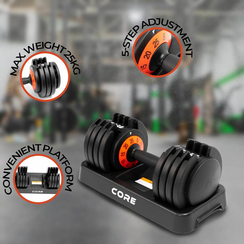 Core Verstellbare Kurzhantel 25 kg