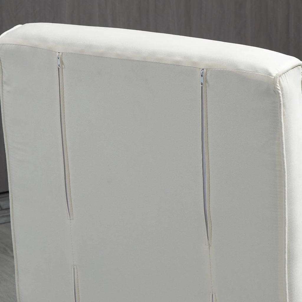 HOMCOM Schlafsessel Schlafsofa 5-fach verstellbar cremeweiß