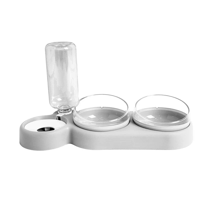3-in-1 Deluxe Futterstation für Haustiere – Futternapf, Wasserspender & Snackaufbewahrung