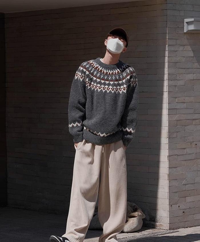Maglione girocollo vintage da uomo