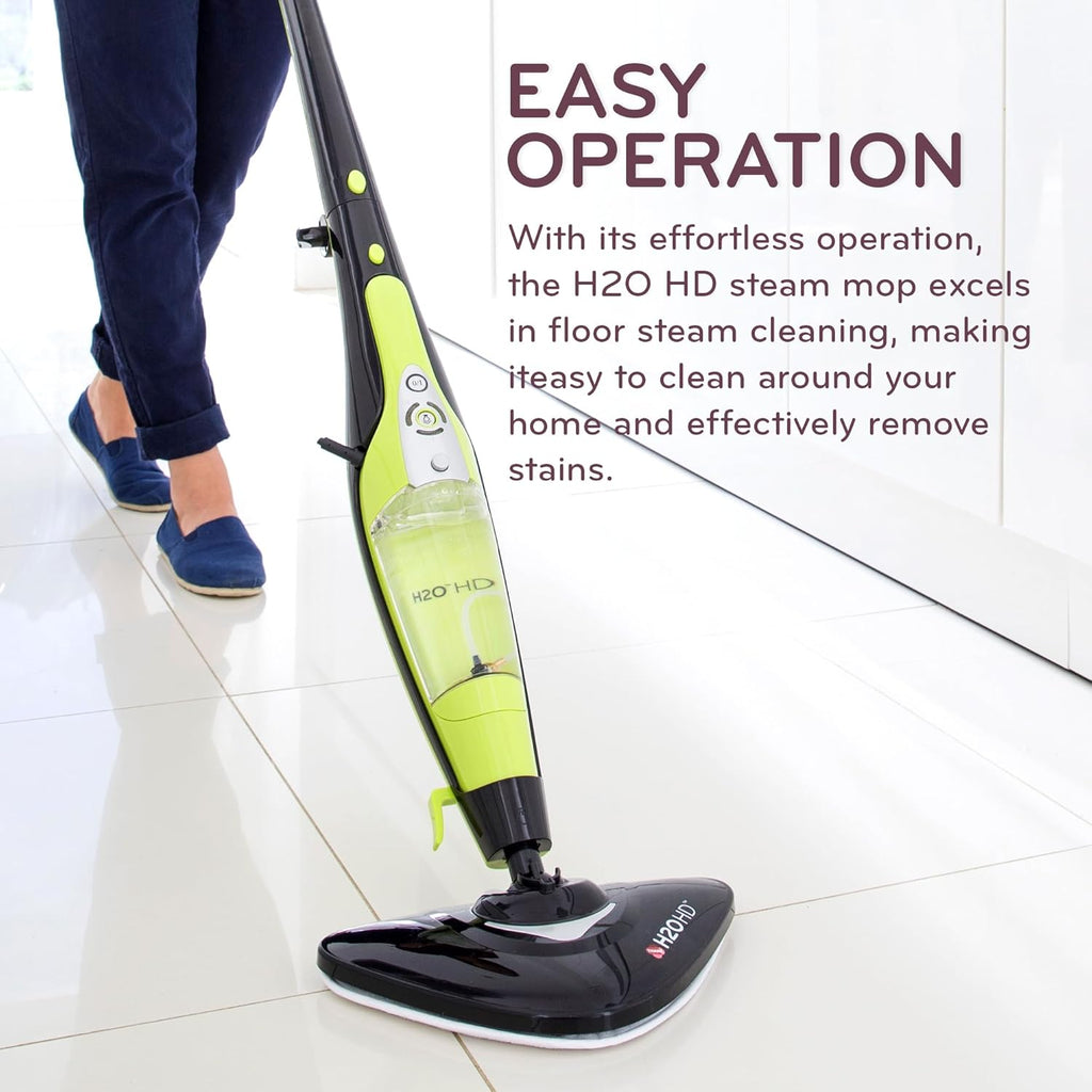H2O HD Scopa a vapore e pulitore a vapore - Uccide il 99,9% dei batteri senza detergenti chimici (H20 HD Steam Mop & Steam Cleaner)