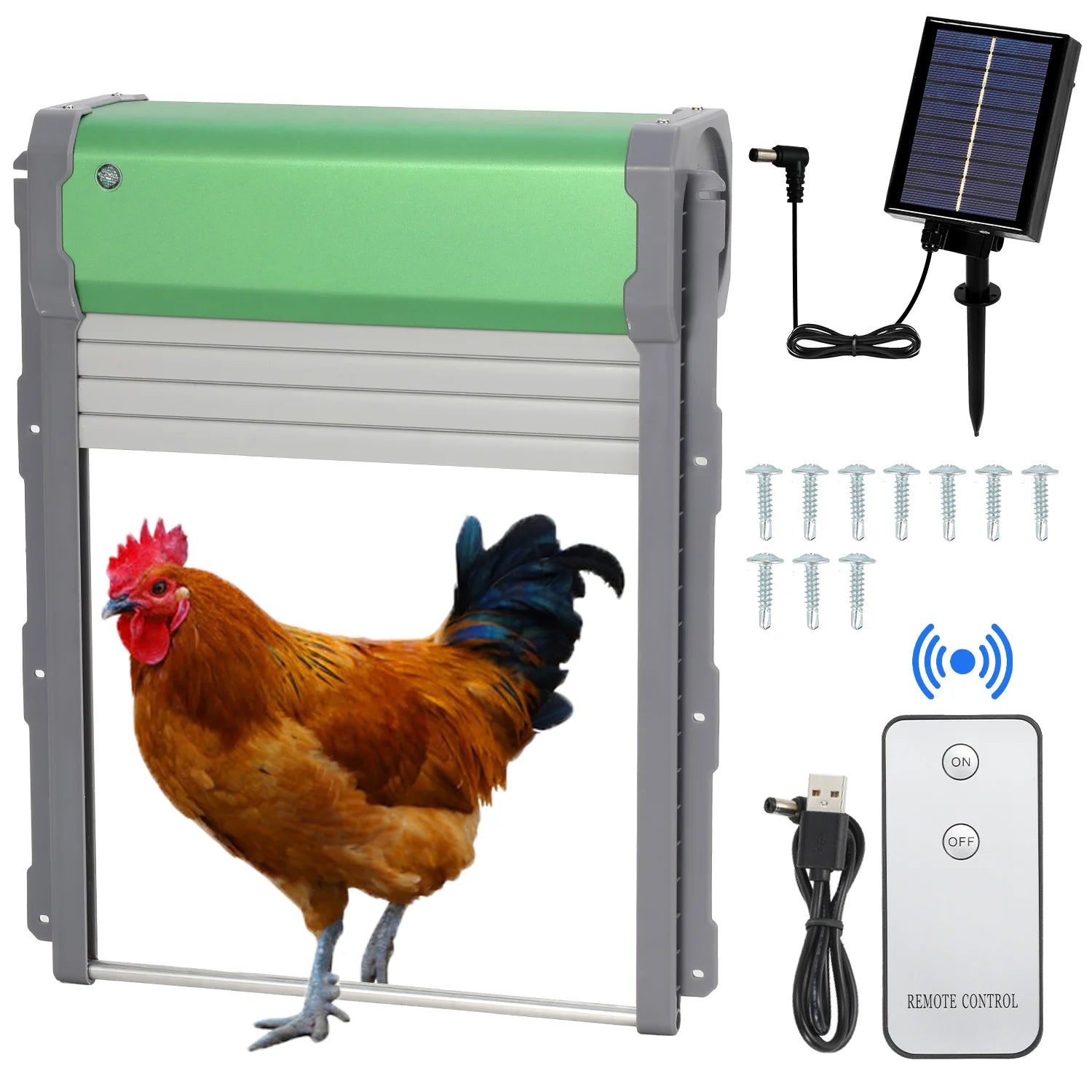 Sonnewelt Sportello Automatico per Pollaio ad Energia Solare con Sensore di Luce e Timer