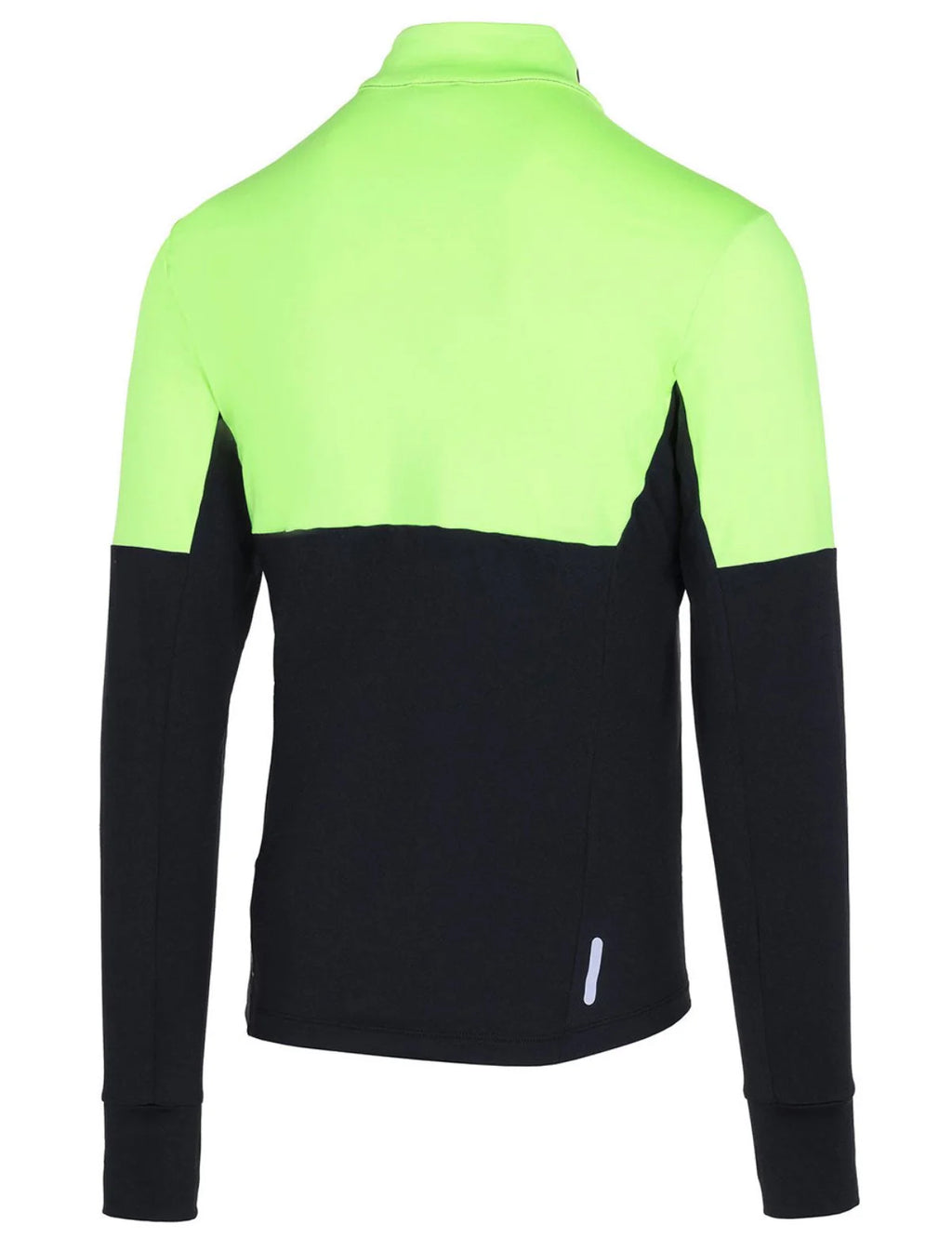 Herren Winter Fleece Laufshirt Langarm Thermo Running Sweatshirt Pro Line Schwarz Neon