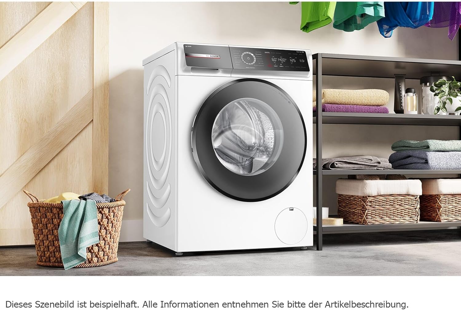 BOSCH WAN28127 Lavatrice Serie 4, a carica frontale, capacità 8 kg, 1400 giri/min, Iron Assist, Active Water Plus, EcoSilence Drive, Speed Perfect, bianco, 60 cm