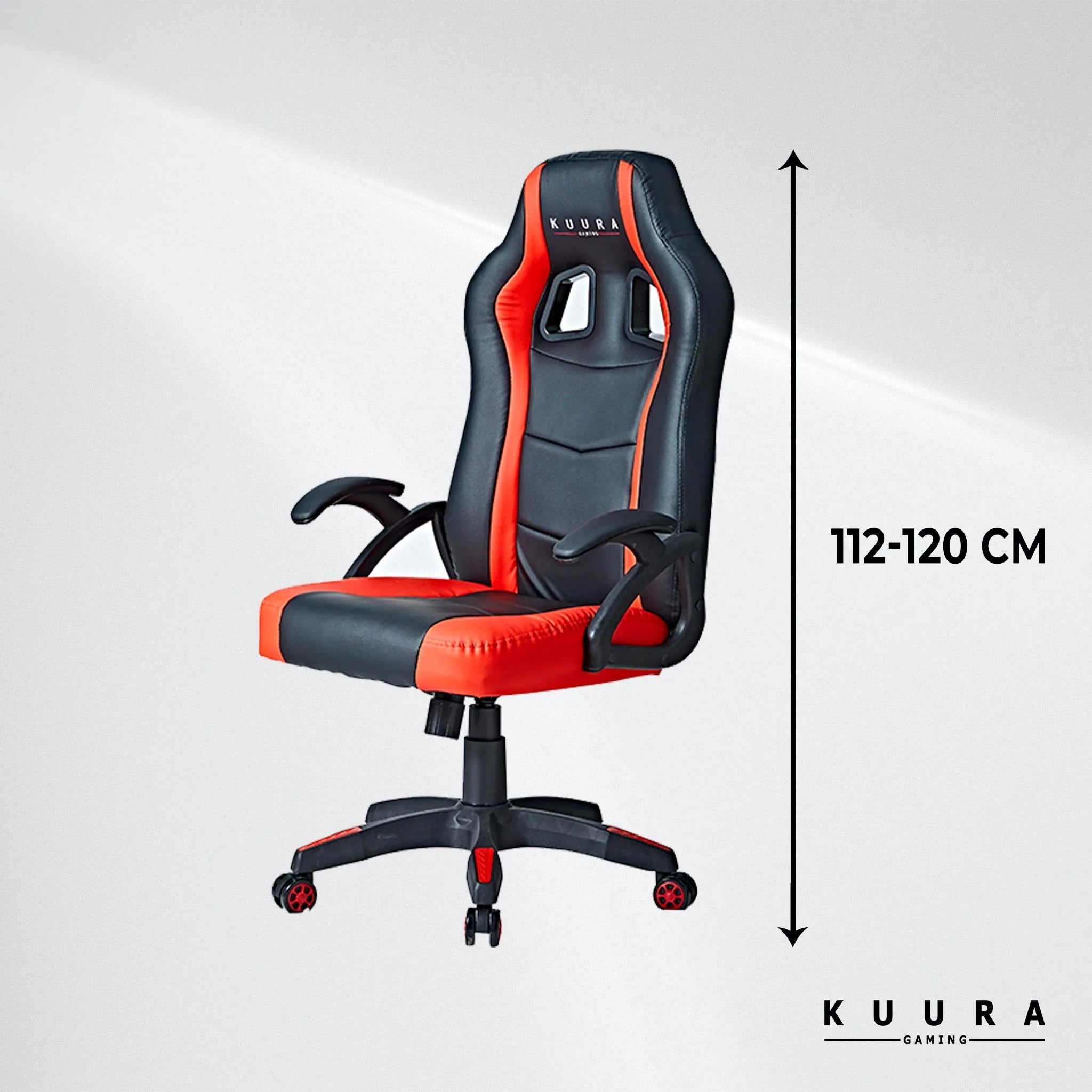 Kuura Gaming Sedia Gaming Gamer, Nero-rosso