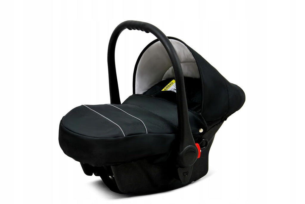 BabyLux® Bambimo Kinderwagen Set 3 in 1 - Qbaro - incl. Babywanne, Buggy Sportsitz, Auto-Babyschale - Autositz - Kinderwagenset - Kombikinderwagen mit Wickeltasche, Regenschutz usw.