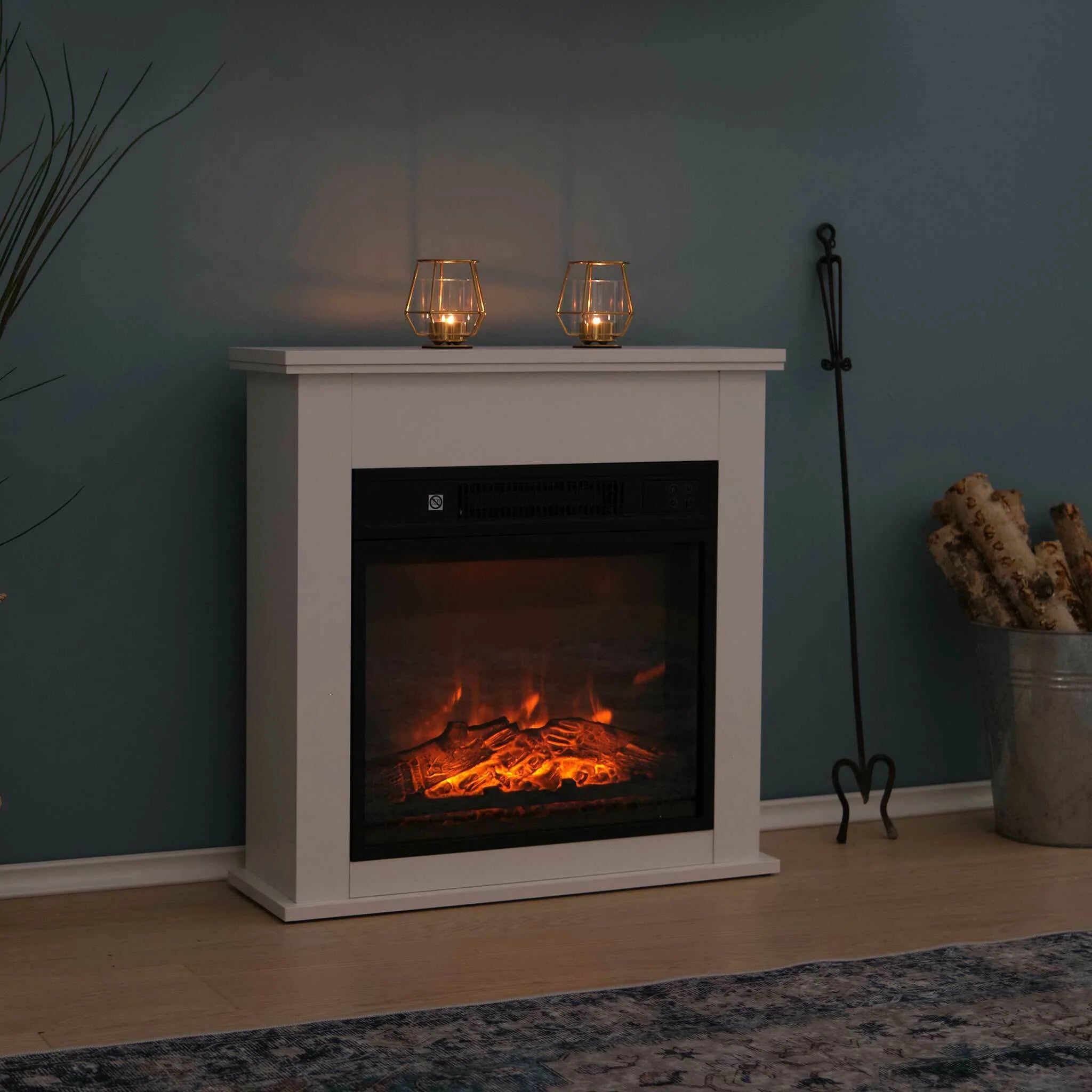 Lykke Caminetto Elettrico S, 2000W, Bianco