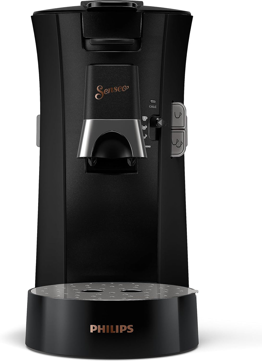 Philips Senseo Select CSA240/20 Macchina da caffè a cialde (selezione intensità Plus, funzione Memo, in plastica riciclata), Nero Eco