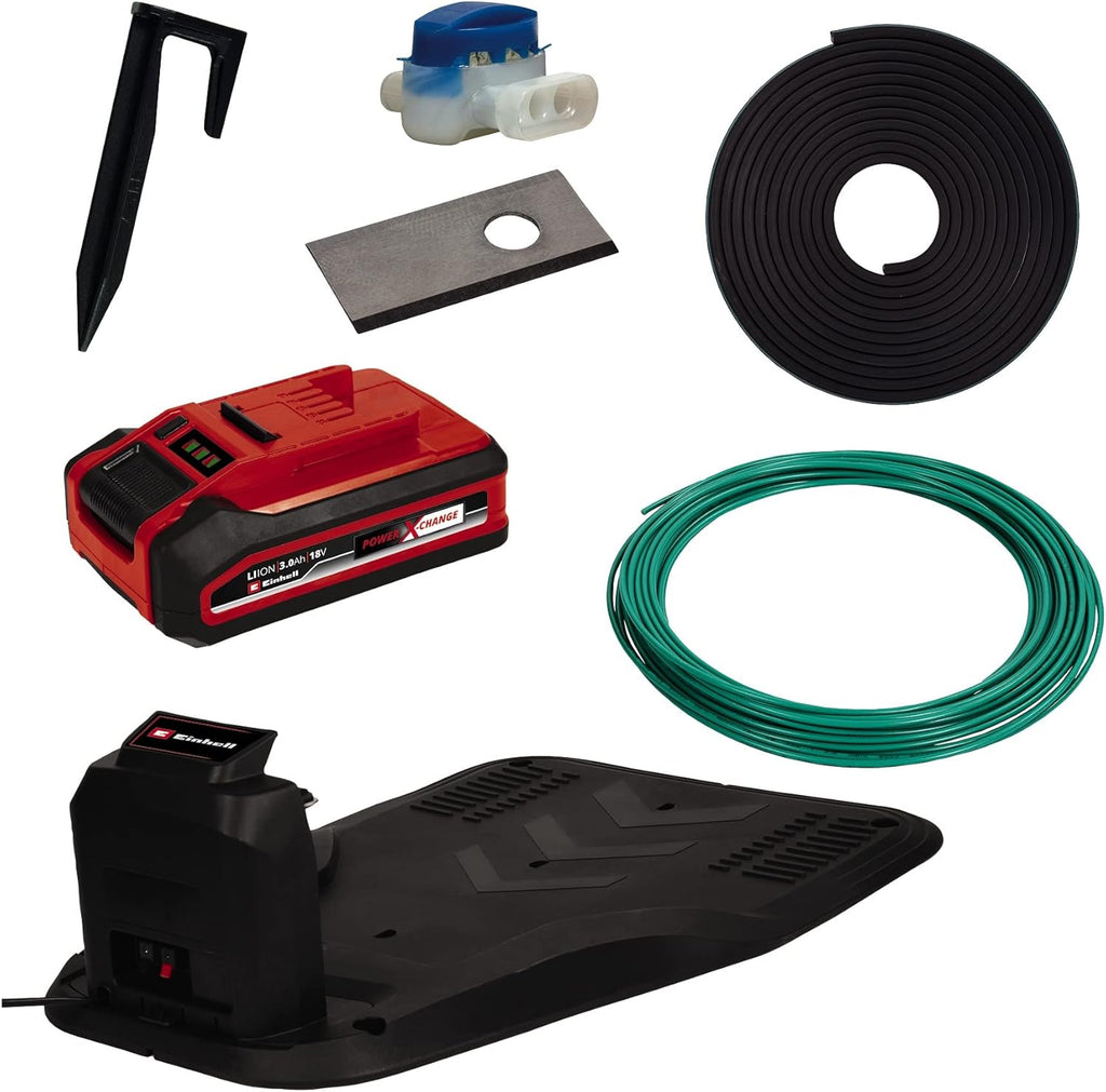 Einhell Akku-Rasenmher GE-CM 43 Li M Kit Power X-Change (36V, 43 cm Schnittbreite, bis 600 m, Brushless, Mulch-Kit, 63L Fangkorb, 25-75 mm Schnitthhe, inkl. 2x 4,0Ah + 2x Ladegert)