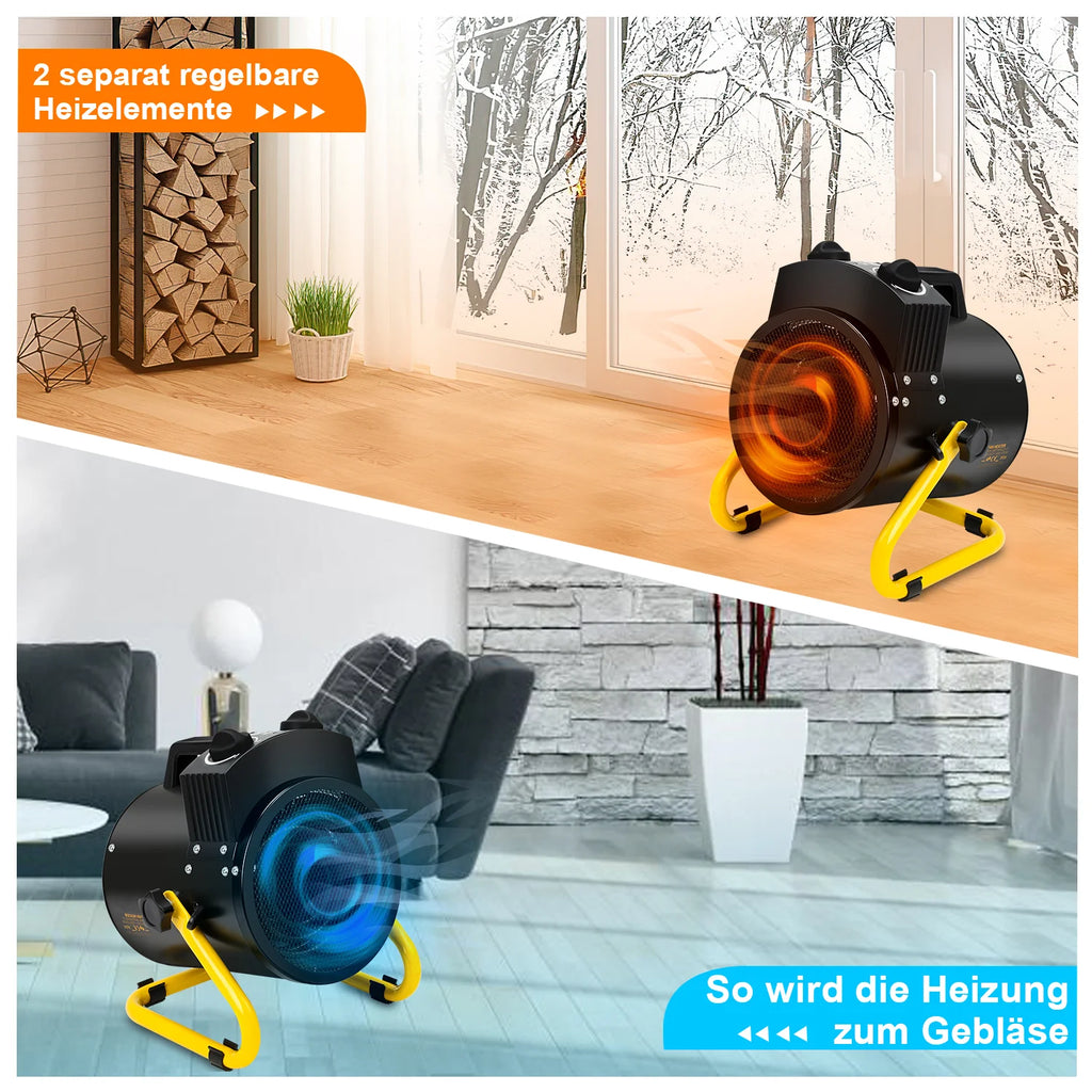 Sonnewelt 2000W Protettore antigelo per serra con termostato IPX4
