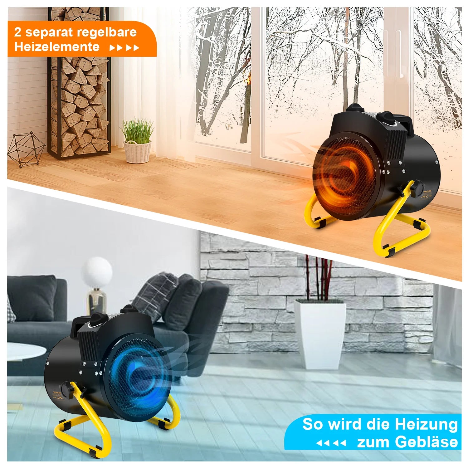Sonnewelt 2000W Protettore antigelo per serra con termostato IPX4