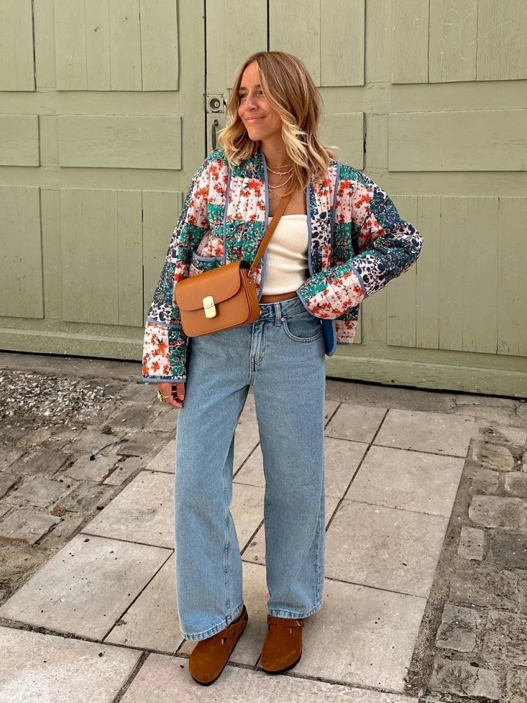 Weich karierte Vintage-Jacke