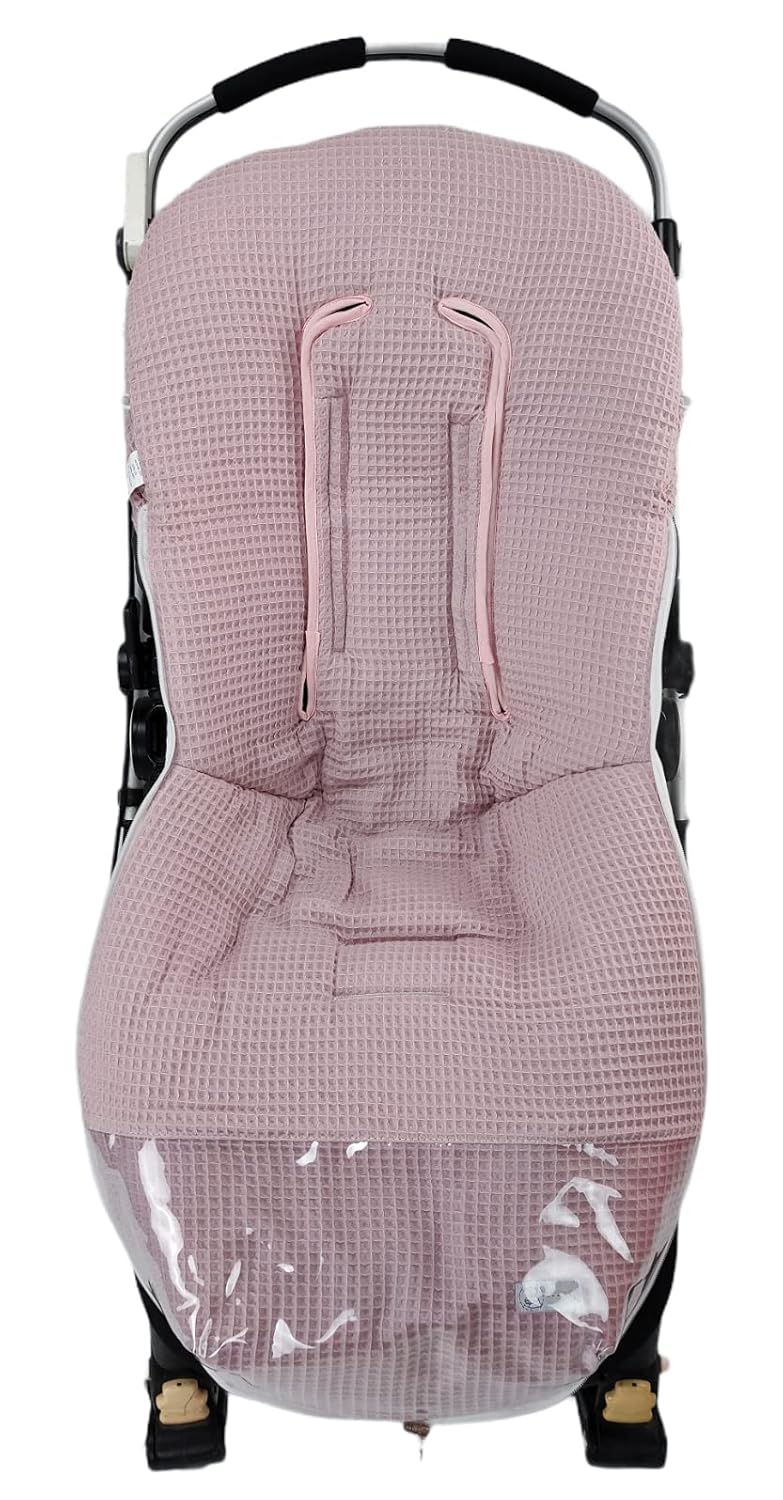 Universal Fußsack für Kinderwagen oder Buggy – Waffle – Handmade – Nenel (Grau)
