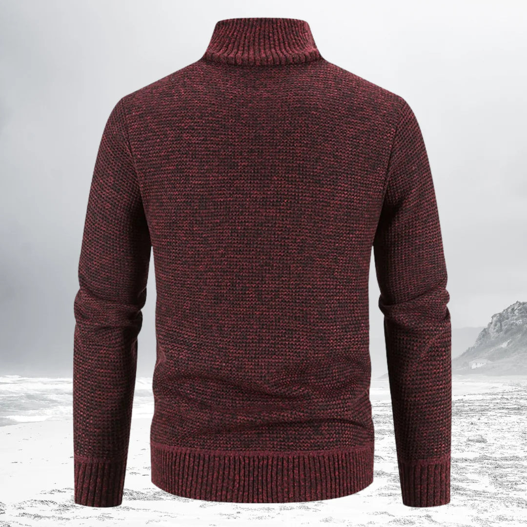 Gepaddeter Pullover mit Reiverschluss für Herren
