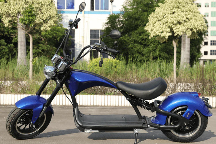 Elektro-Chopper Mangosteen M1 in Blau – 2000W Hochleistungsmotor und Stilvoll