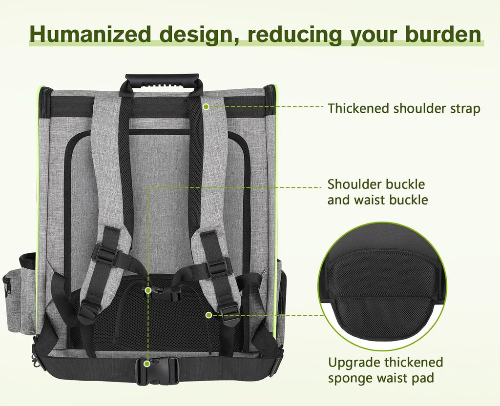 pecute Haustier Rucksack mit Netzfenster, Tragbare und Faltbare Katzentasche, Atmungsaktive und Leichte Hundetasche, Wasserdichtes Oxford-Tuch mit Viel Platz, Multifunktionales Rutschfestes Grau XL