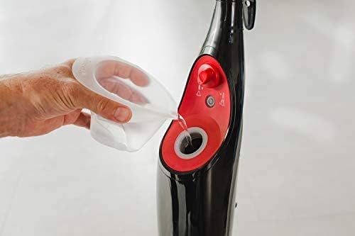 Vileda Steam XXL Power Pad Pulitore a Vapore, Scopa a Vapore per Tutti i Tipi di Pavimento, Eco-Confezione, Nero/Rosso, Taglia Unica