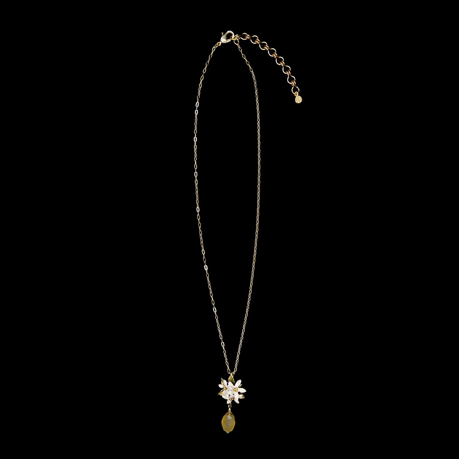 Zitrone Kette mit Anhnger - Blume