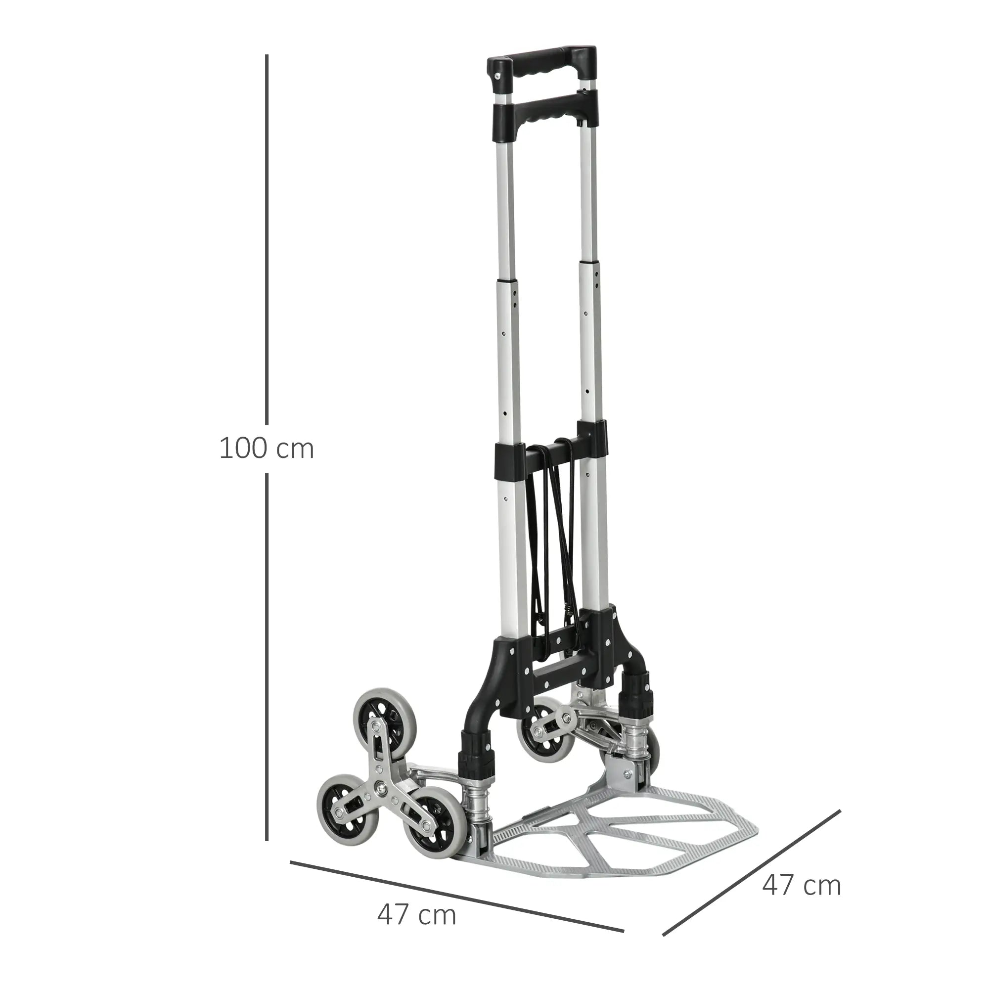 Carrello Saliscale Pieghevole Durhand 6 Ruote Alluminio
