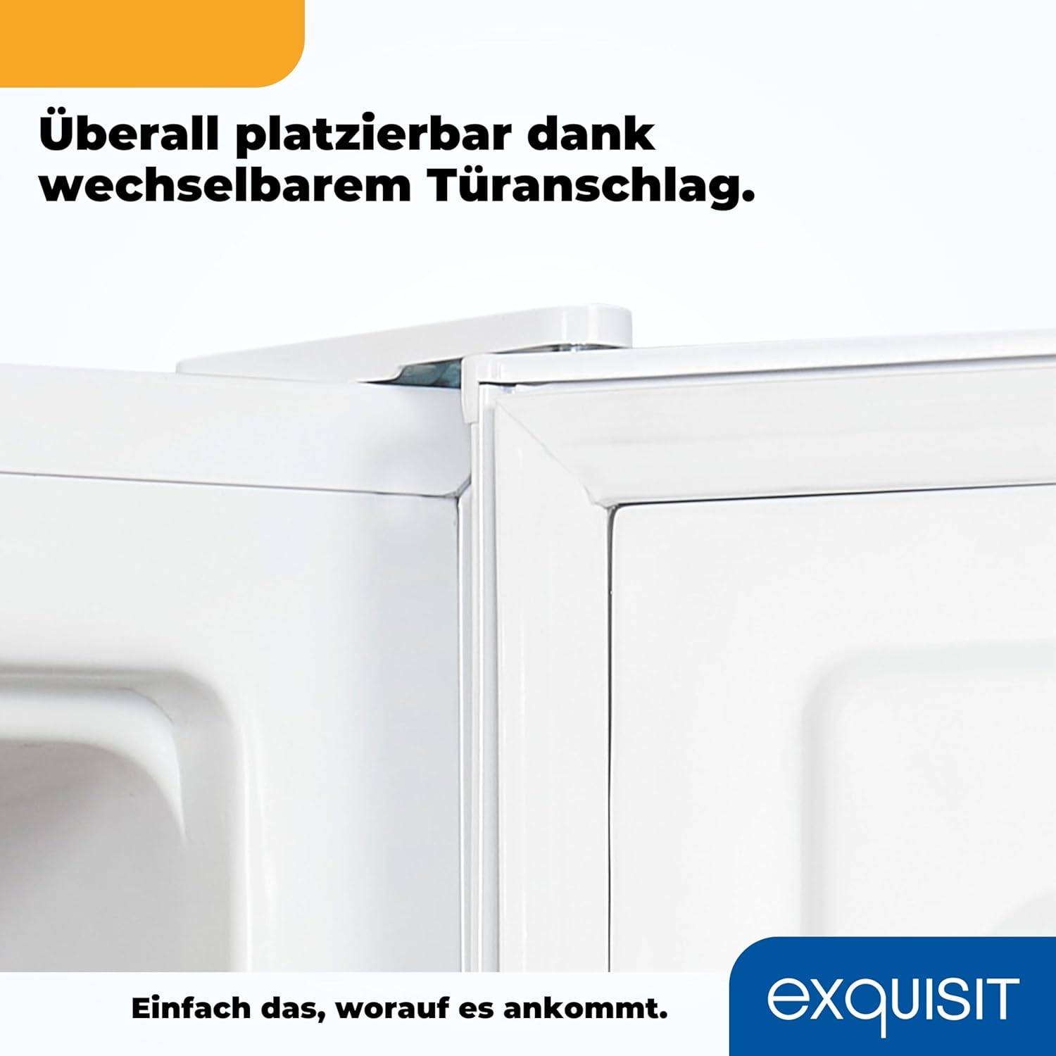 Exquisit Mini Congelatore GB60-150E bianco | 42 l di capacità utile | Nero | Piccolo e compatto | Porta reversibile | Congelamento