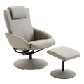 Poltrona relax HOMCOM con poggiapiedi ergonomica reclinabile in similpelle grigia