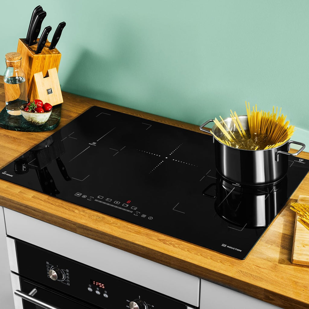 KKT KOLBE Autarkes Herdset | 60cm Einbaubackofen BO8805SS | 59cm Induktionskochfeld IH85900RL | Grill | Heißluft | Automatik-Timer | 2-fach Wärmeschutzverglasung | Kindersicherung | SET8805IH859RL