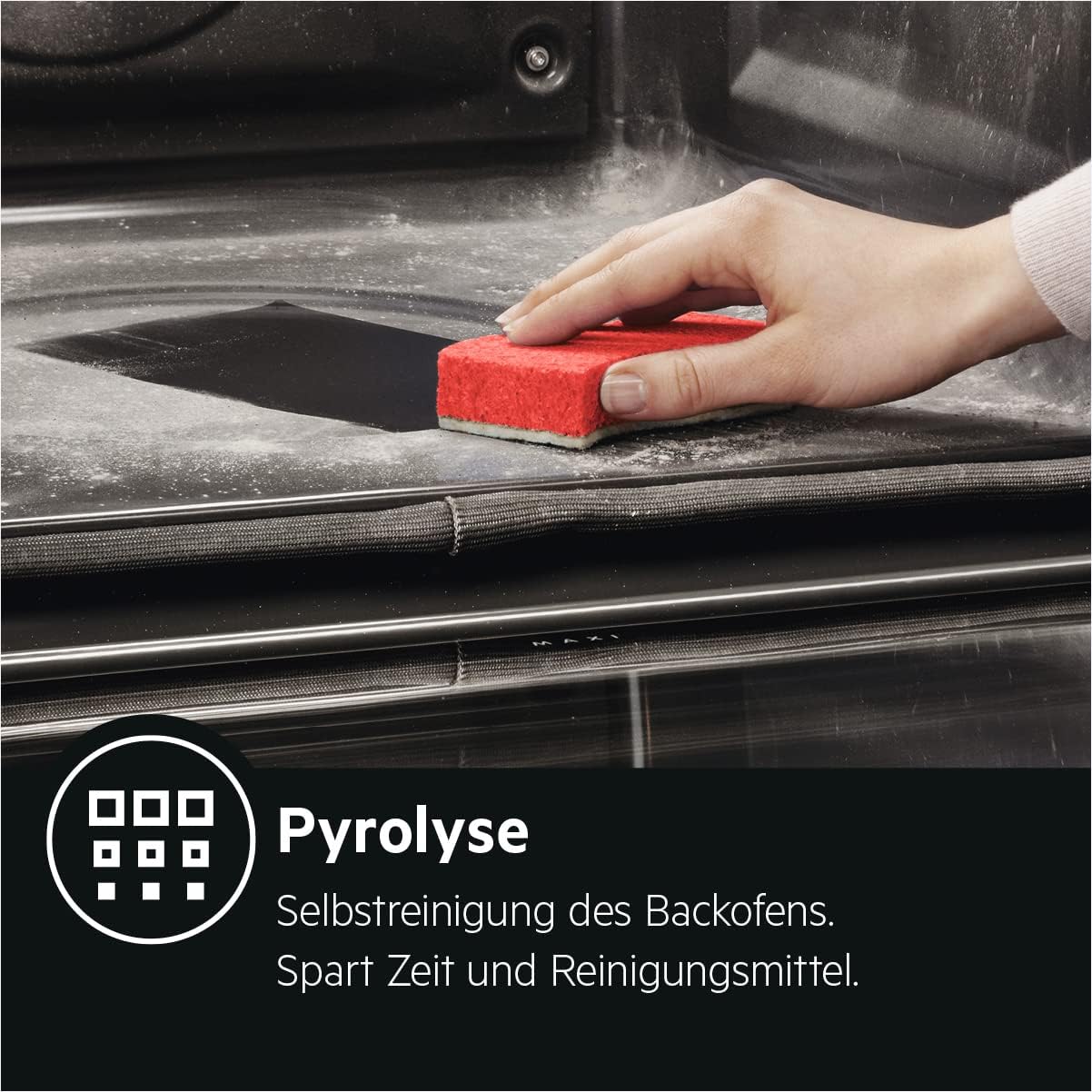 AEG Forno da incasso – Serie 5 AirFry: Risultati di cottura uniformi su 3 livelli – Pulizia Pirolitica – 25 Programmi automatici – Display touch LED – Riscaldamento rapido – Nero – BPE53516AB