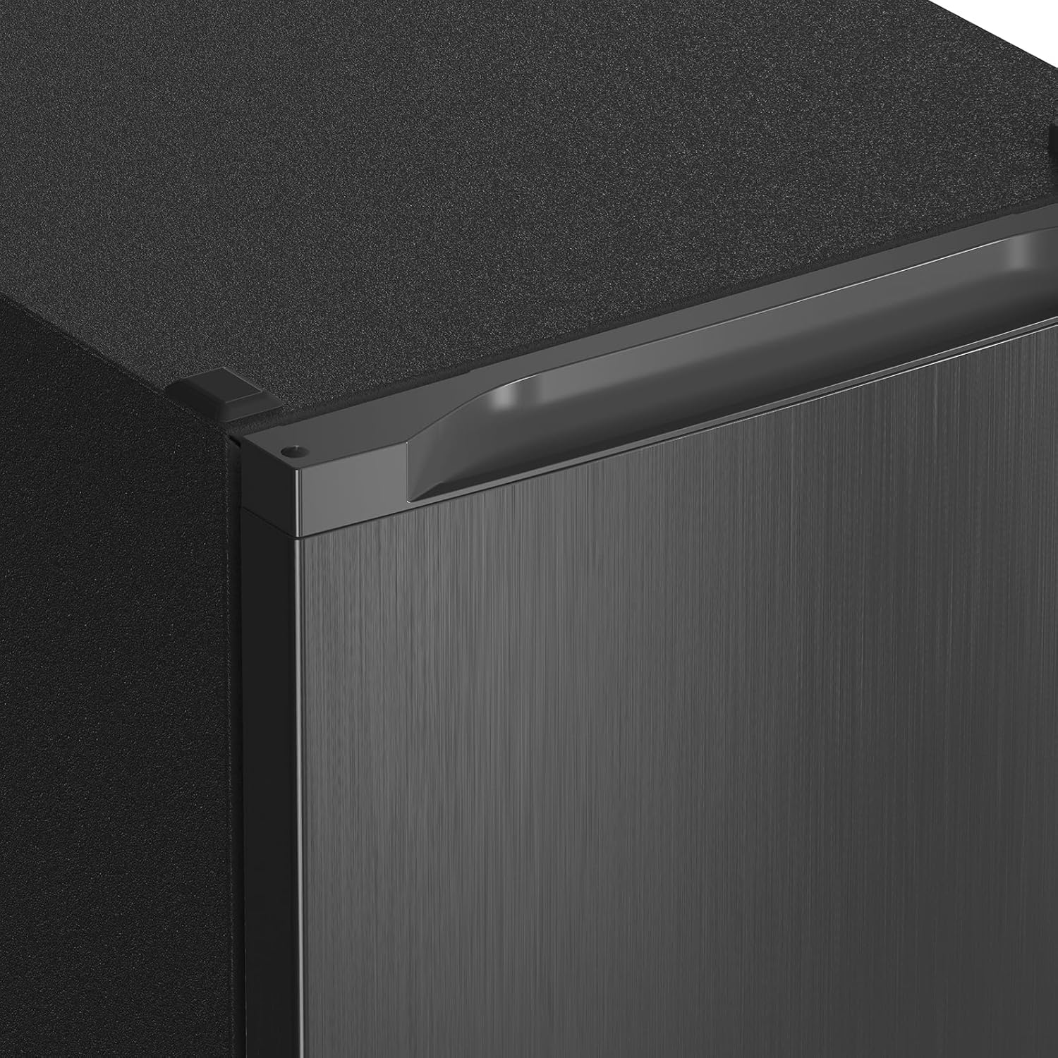 CHiQ FSD166NE4E Congelatore 166 L, Tecnologia No Frost, Porta Reversibile, Acciaio Inox Nero, Altezza 144 cm
