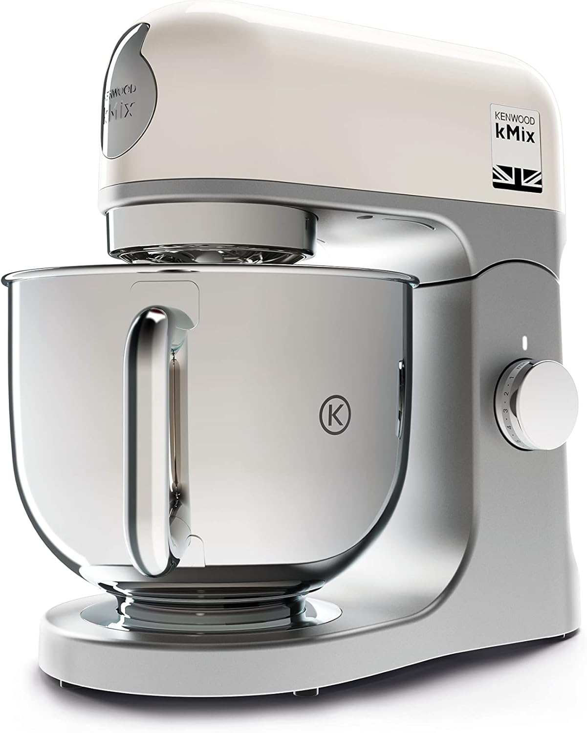 Kenwood kMix KMX750RD Robot da cucina, Ciotola in acciaio inox da 5 litri, Sistema di sicurezza Safe-Use, Corpo in metallo, 1000 Watt, Inclusi set di 3 accessori da pasticceria e paraspruzzi, Rosso