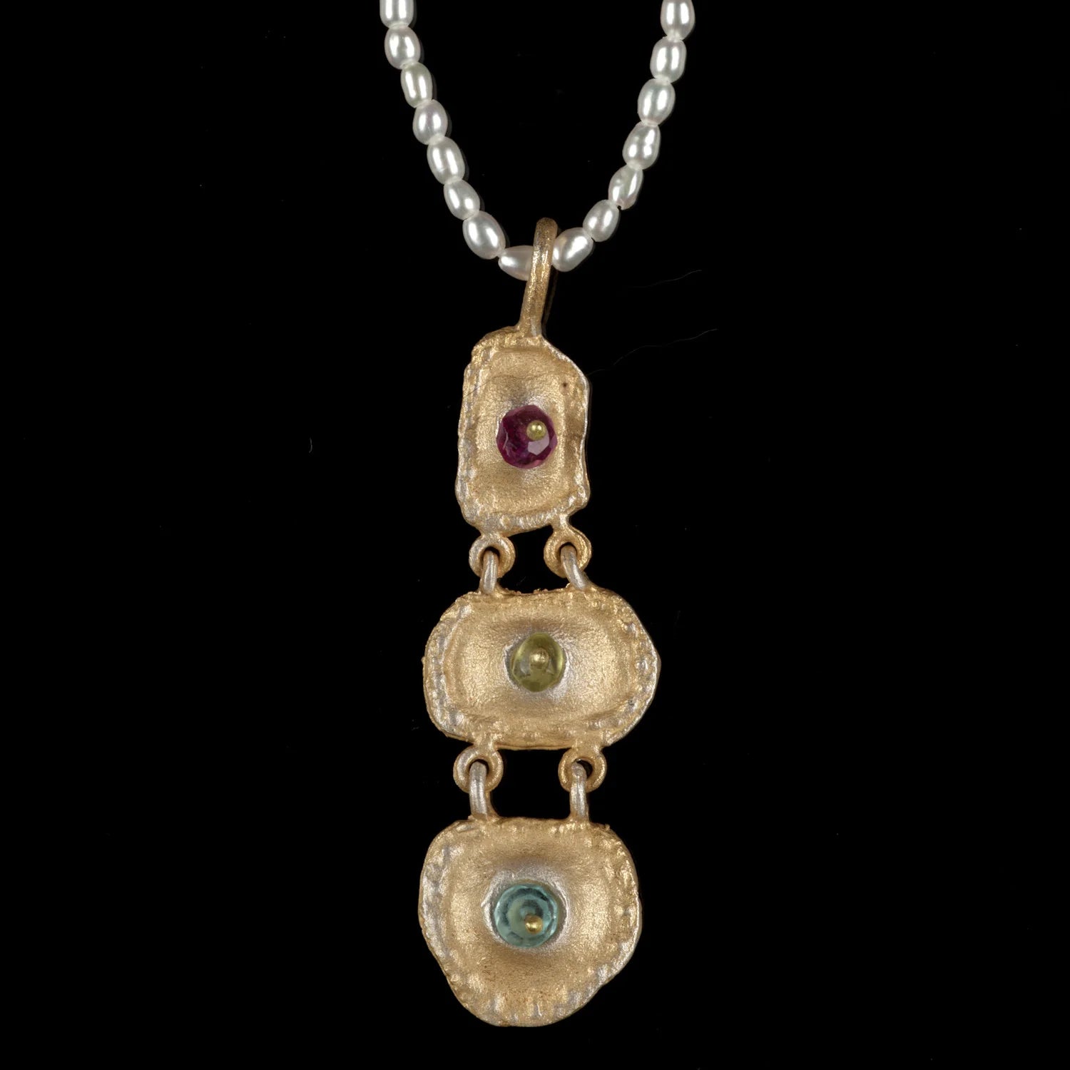 Collana riccio di mare - Collana di perle con ciondolo