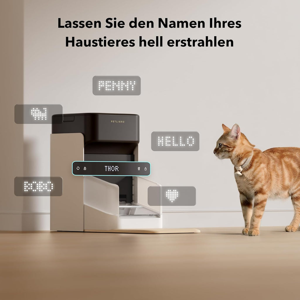 PETLIBRO Mangiatoia Automatica per Gatti RFID, Distributore Automatico di Cibo per Animali Domestici con Wi-Fi 5G, Ciotola per Gatti con Sensore di Riconoscimento del Collare, Mangiatoia Automatica per Gatti con App, 1-10 Pasti, 3L