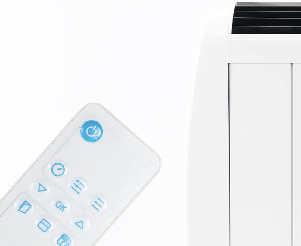 Cecotec Radiatore ad olio con telecomando ReadyWarm 2500 Thermal. 1800 W, 12 elementi in alluminio, display LCD, 3 modalità di riscaldamento, timer, design sottile, protezione contro il surriscaldamento Overprotect System