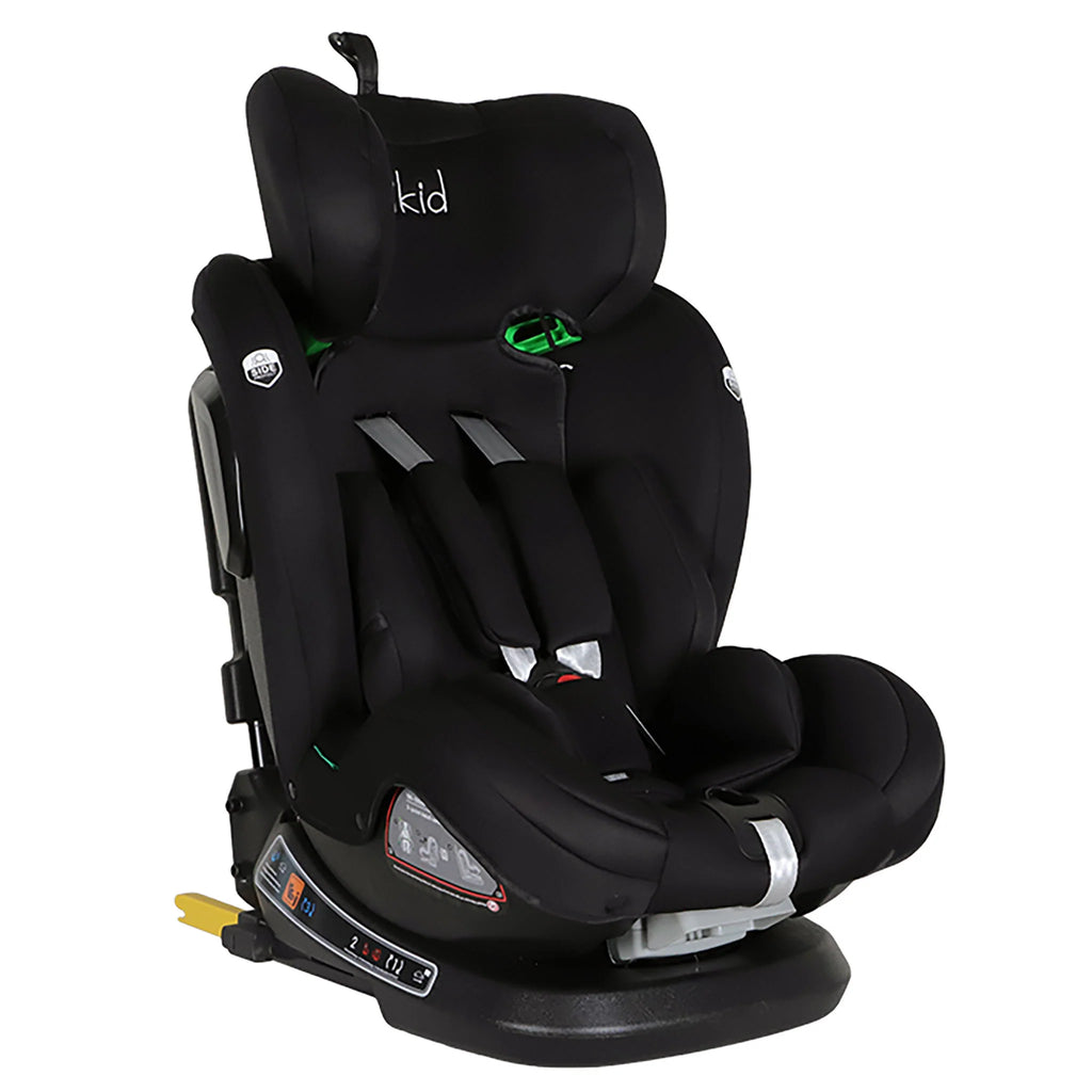 Kikid Seggiolino auto Premium 40-150cm i-Size 360 ISOFIX R129, nero