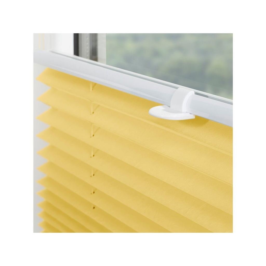 Lichtblick Klemmfix Tenda plissettata, regolazione continua, oscurante, montaggio senza forare, 130 cm, 100 cm, Giallo - Prodotto di seconda scelta come nuovo