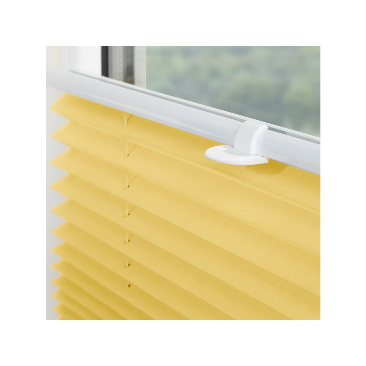 Lichtblick Klemmfix Tenda plissettata, regolazione continua, oscurante, montaggio senza forare, 130 cm, 100 cm, Giallo - Prodotto di seconda scelta come nuovo