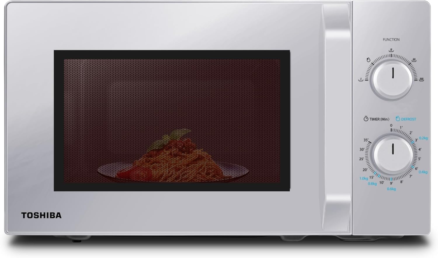 Forno a microonde a libera installazione Toshiba MW2-MM20PF(BK) / microonde singolo / 20L / 800W / 5 livelli di potenza con pratica funzione di scongelamento/illuminazione interna a LED/Nero