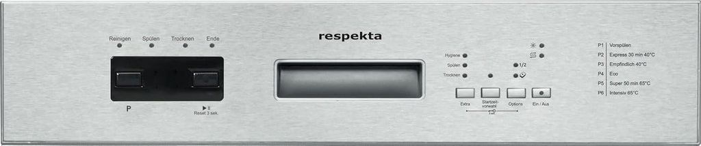 Respekta Geschirrspüler teilintegriert 60 cm/Einbau-Spülmaschine mit flexiblen Besteckkorb / 6 Programme/Startzeitvorwahl / 12 Maßgedecke / GSP60TIDV / besonders leise 49 dB