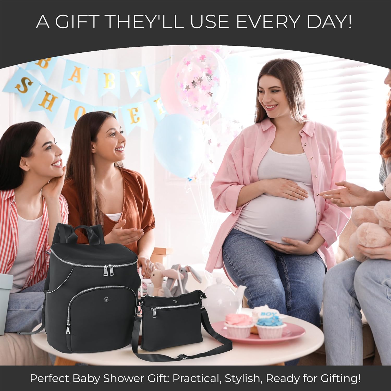 A + S Luxxe Baby Designer-Wickeltasche Rucksack für Mama und Papa