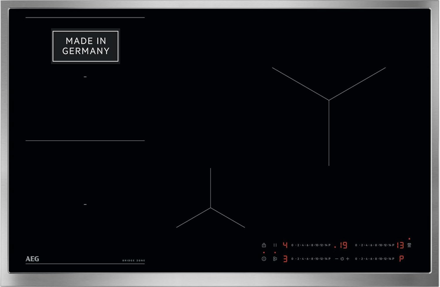 AEG Induktionskochfeld autark 60cm – 4 Flex-Kochzonen mit Powerfunktion für schnelleres Kochen – 14 Stufen – SuperFlat Rahmen – Timer – Touch-Bedienung – kompatibel mit Haubenautomatik – TO64IA0AXB