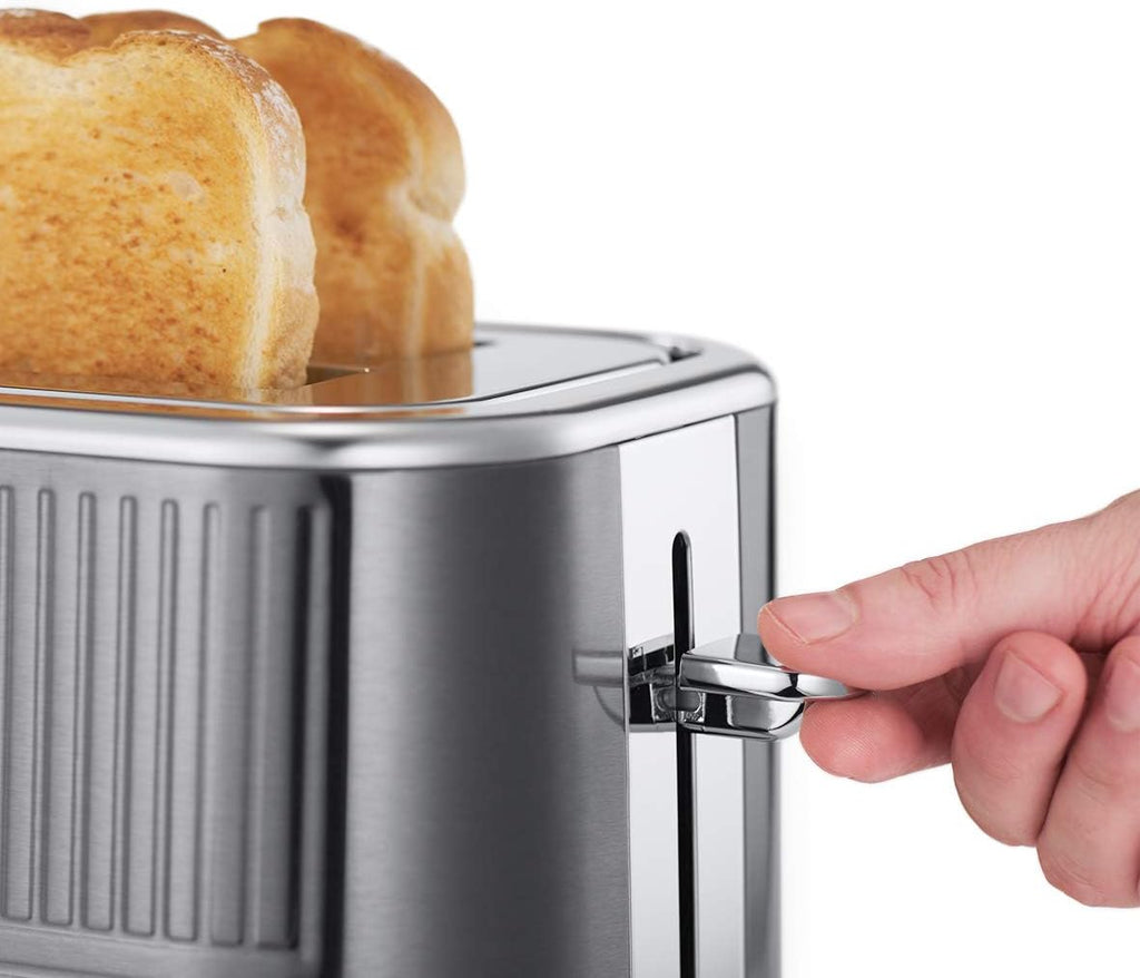 Russell Hobbs GeoSteel Set Colazione: Tostapane, Bollitore e Macchina per il Caffè